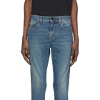 Saint Laurent Blue Skinny 5 Pocket Jeans