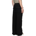 Rick Owens DRKSHDW Black Tower Creatch Wide Cargo Lounge Pants