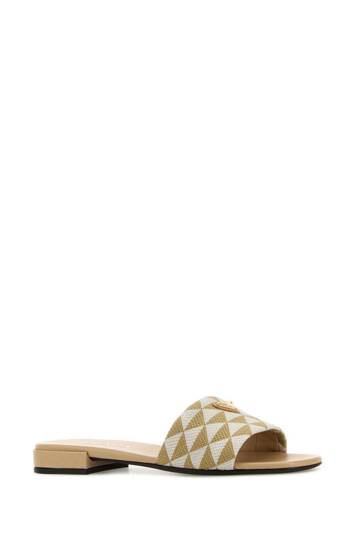 スリッポン PRADA EMBROIDERED FABRIC SLIPPERS Prada Embroidered Fabric Slippers Prada