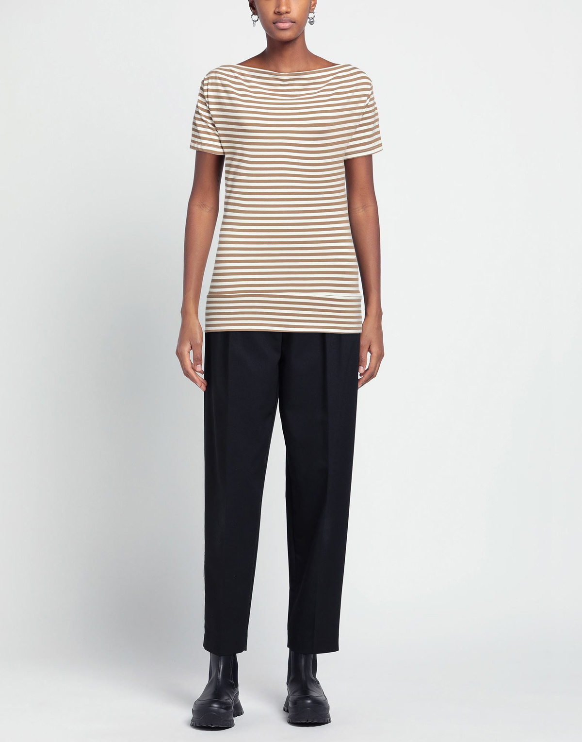 Manila Grace Womens T-shirt Khaki