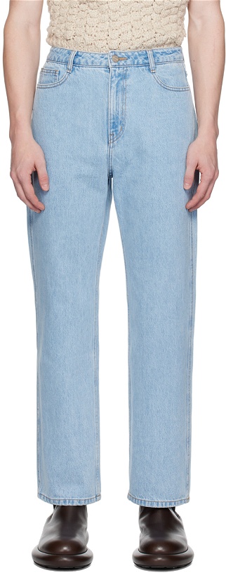 Photo: AMOMENTO Blue Straight Fit Jeans
