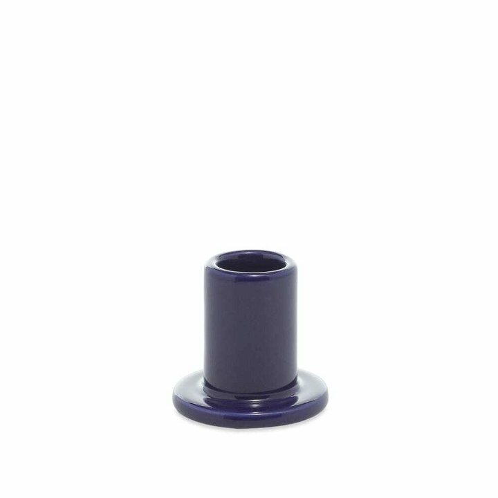 Photo: HAY Tube Candle Holder Small in Midnight Blue