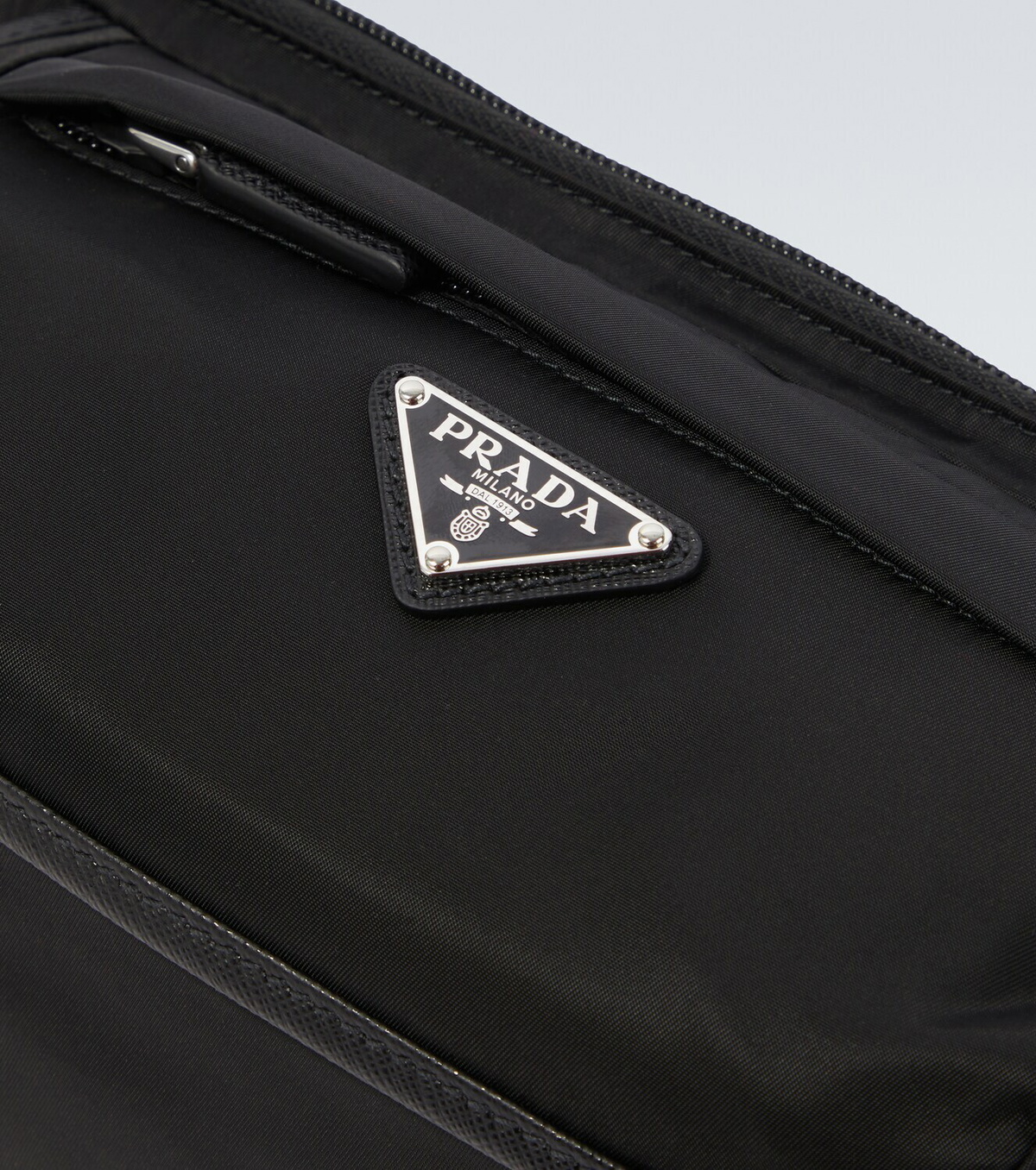 Prada Re-Nylon leather-trimmed belt bag