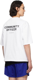 Han Kjobenhavn White 'Officer' Printed Oversized T-shirt