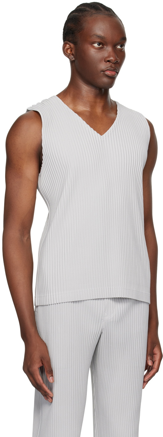 HOMME PLISSÉ ISSEY MIYAKE Gray Basics Tank Top Homme Plisse Issey