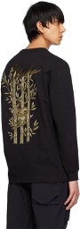 Maharishi Black Embroidered Long Sleeve T-Shirt