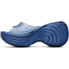 Diesel Blue Melissa Edition Platform Mule Heeled Sandals