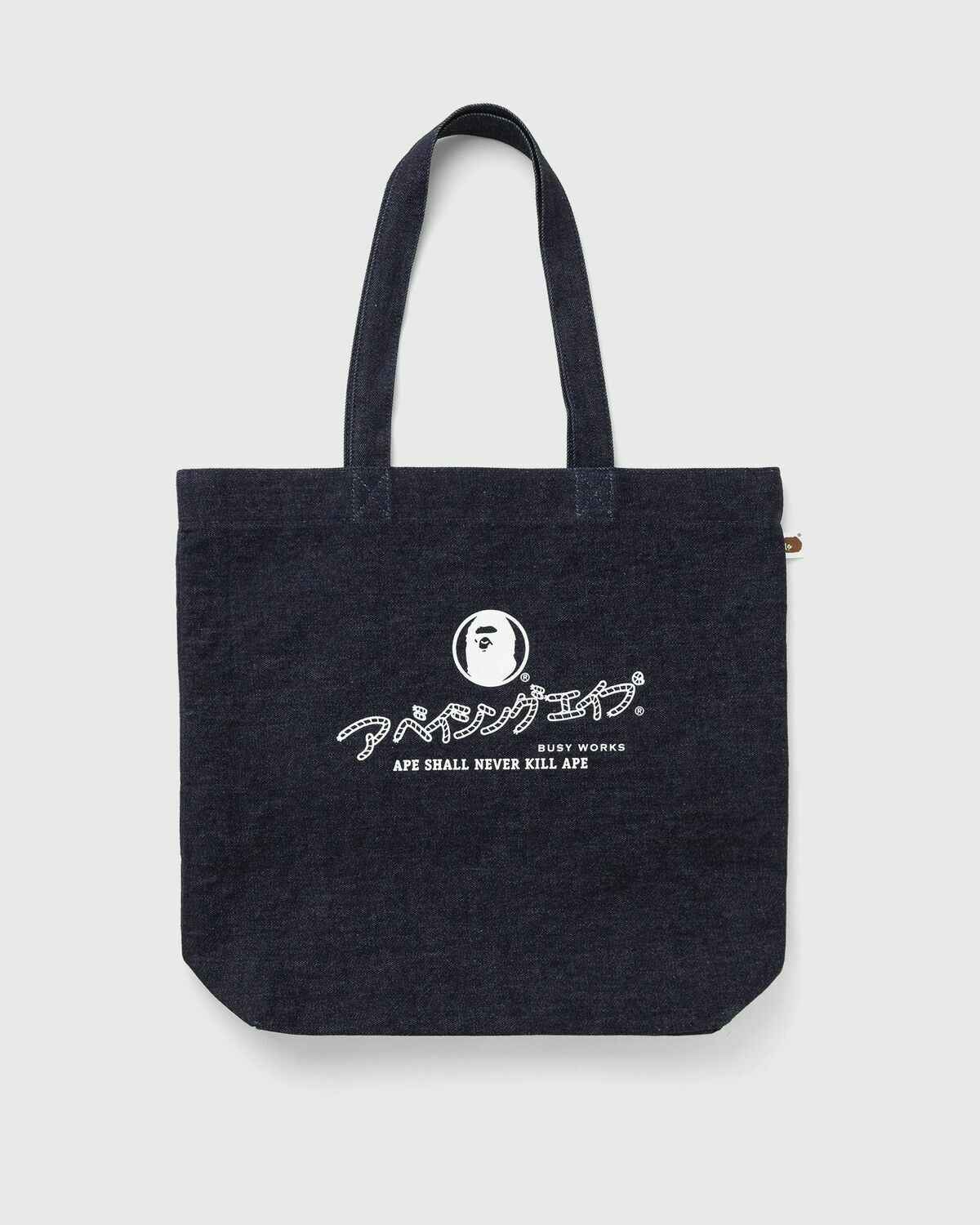 A BATHING APE デニムトートバッグ A Bathing Ape Denim Tote Bag Blue Tote & Shopping Bags A