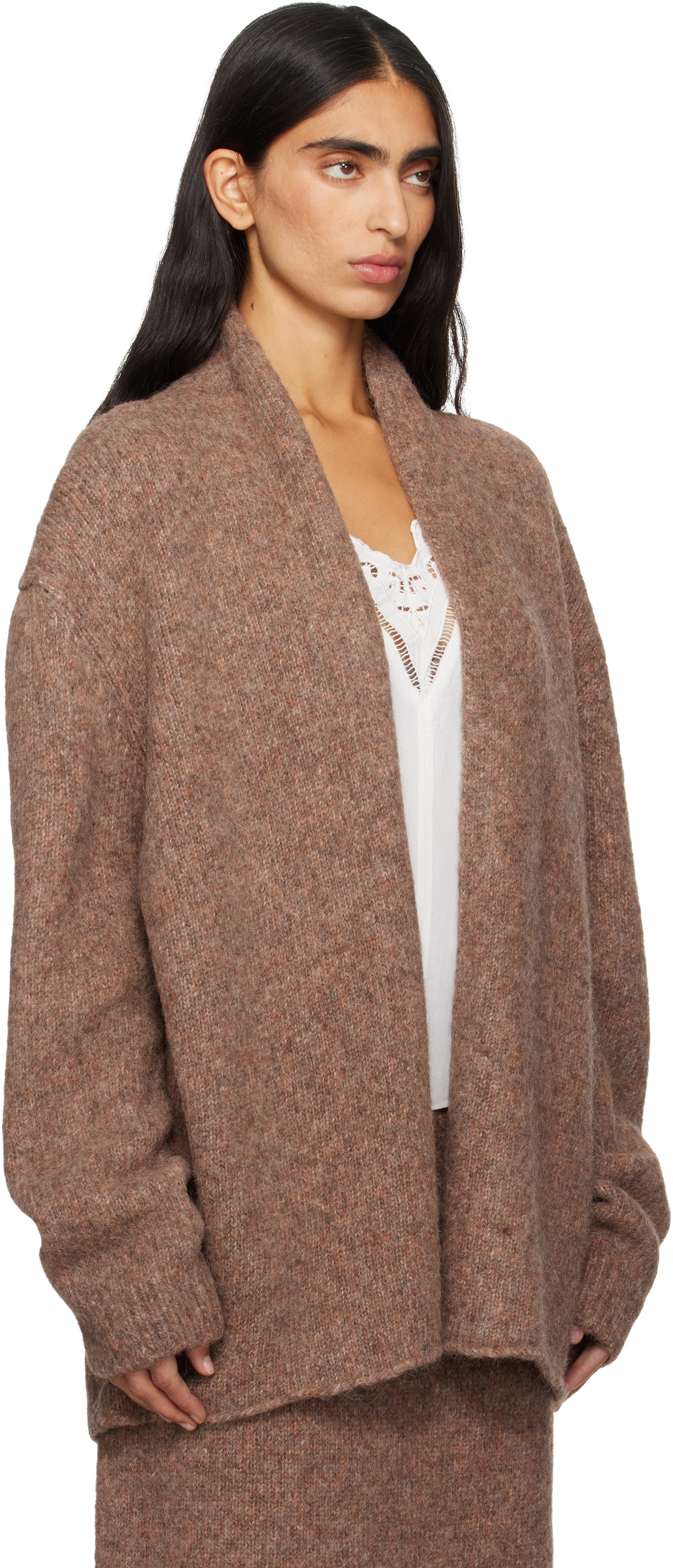 Lauren Manoogian Beige Loft Shawl Cardigan
