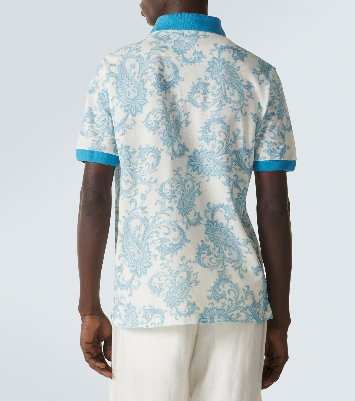 Etro Roma paisley cotton polo shirt