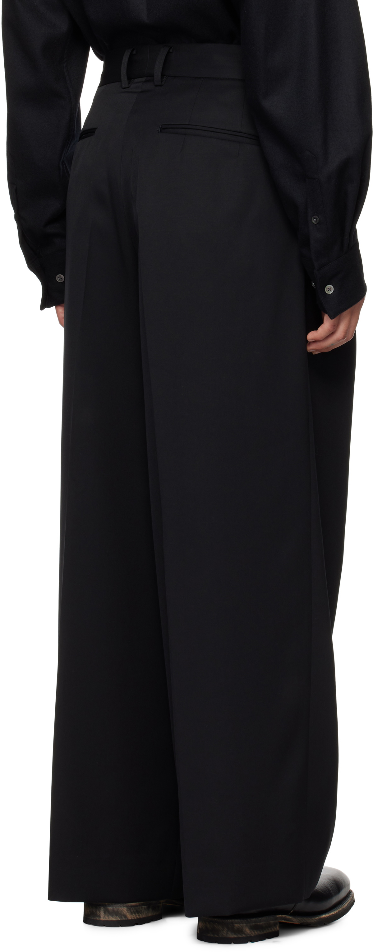 stein Black Extra Wide Trousers