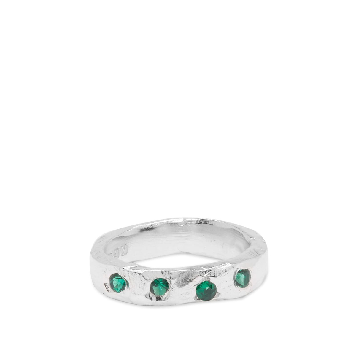 【関税込み】The Ouze Raw Blue Scatter バンドリング The Ouze Sterling Silver Raw Blue Sapphire Scatter Band Ring
