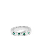 The Ouze Women's Quadruple Stacker Ring in Emerald