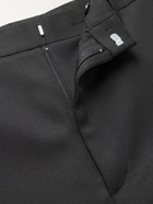 Valentino - Straight-Leg Pleated Stretch-Wool Cargo Trousers - Black