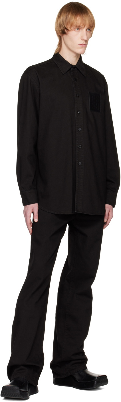 Raf Simons Black Patch Denim Shirt