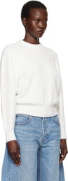 alexanderwang.t White Relaxed Embroidered Logo Sweater