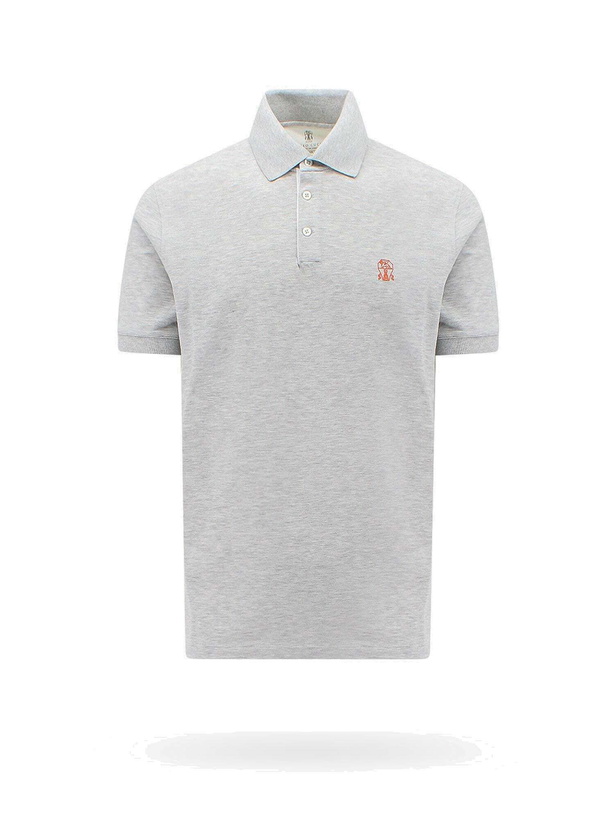 Photo: Brunello Cucinelli Polo Shirt Grey   Mens