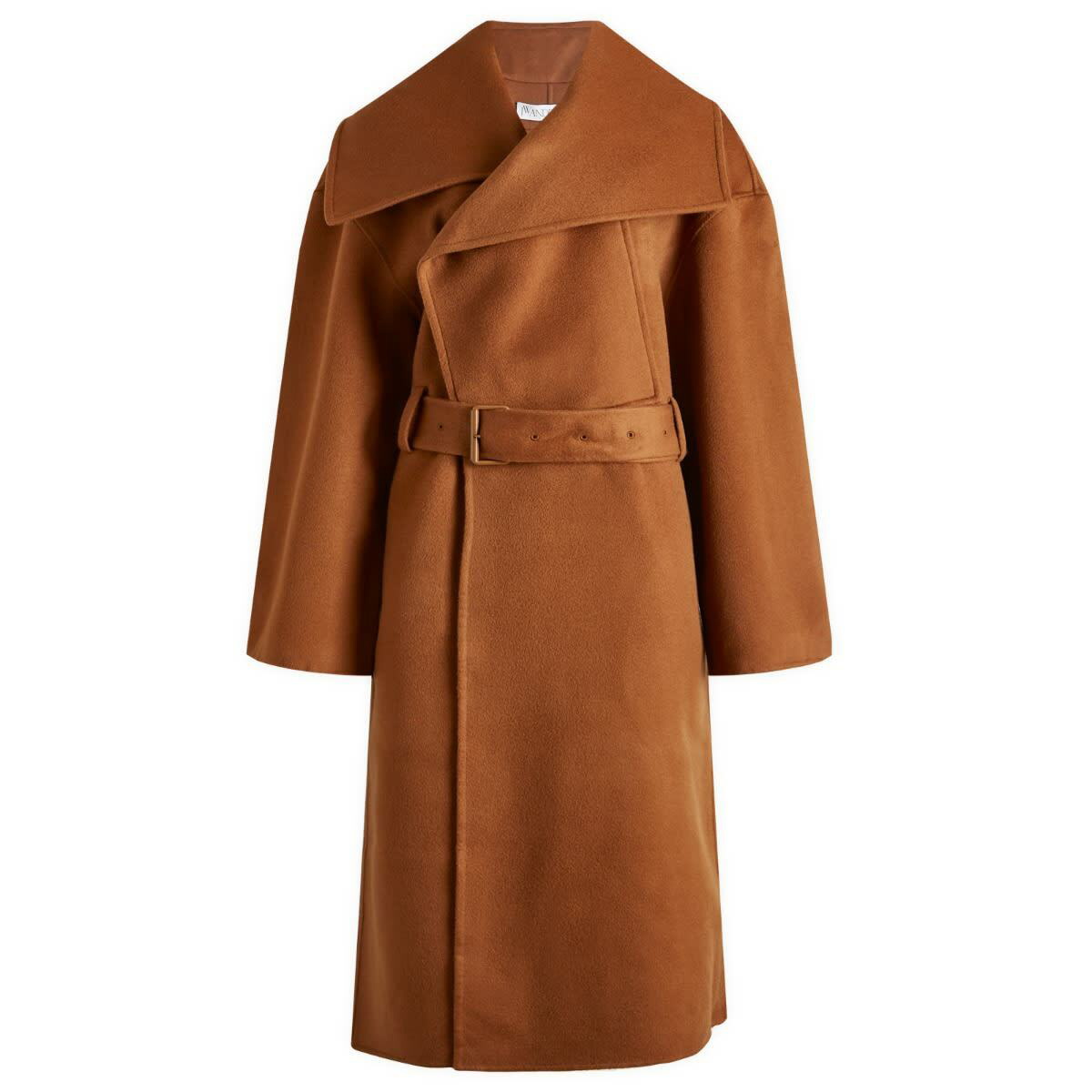 【JW ANDERSON】WRAP COAT JW Anderson Women's Wrap Coat in Tobacco JW Anderson
