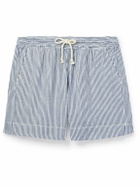 La Paz - Pestana Straight-Leg Striped Linen Drawstring Shorts - Blue