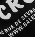 Balenciaga - Logo-Embroidered Denim Jacket - Black