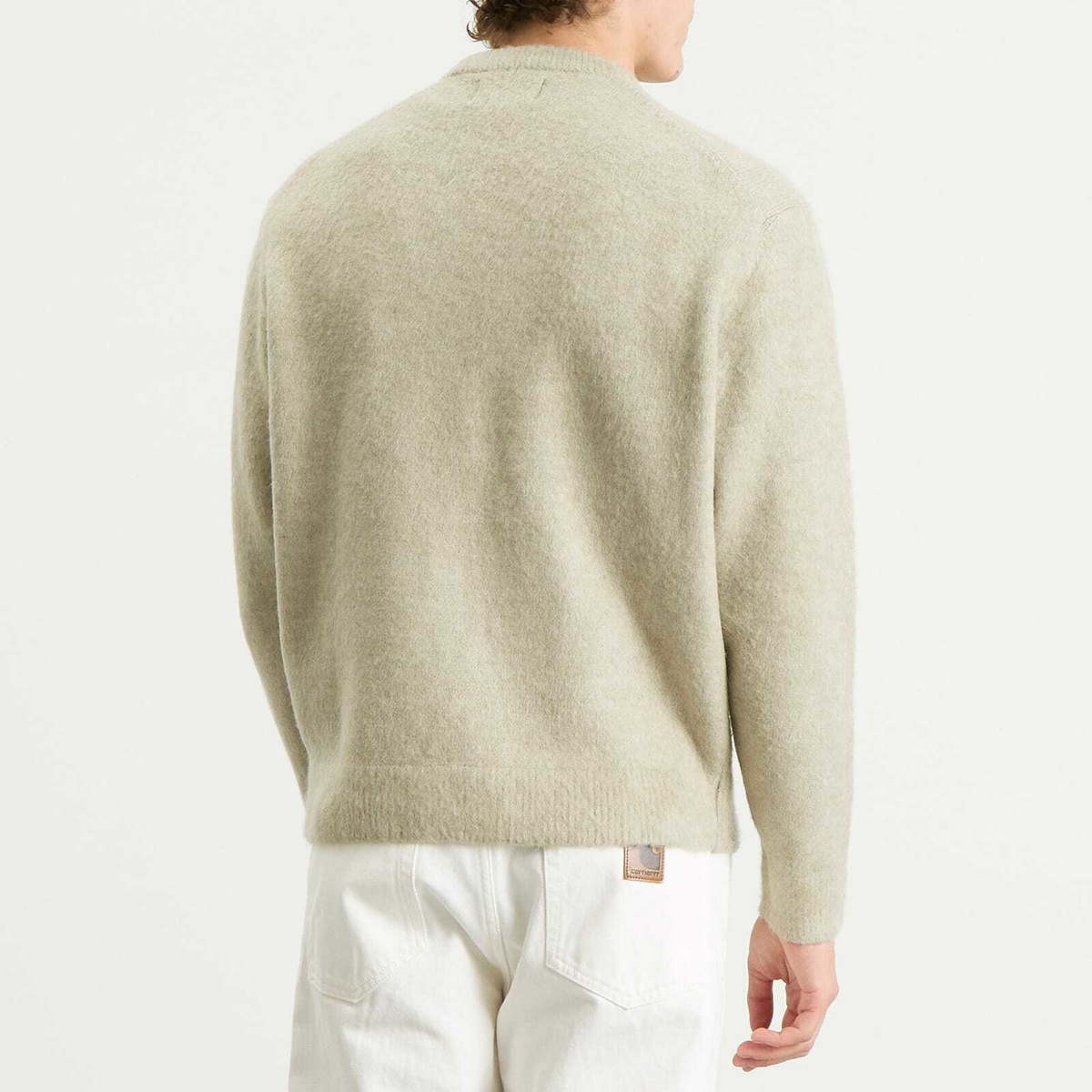 thisisneverthat Men's Heart Logo Knit Jumper in Sand