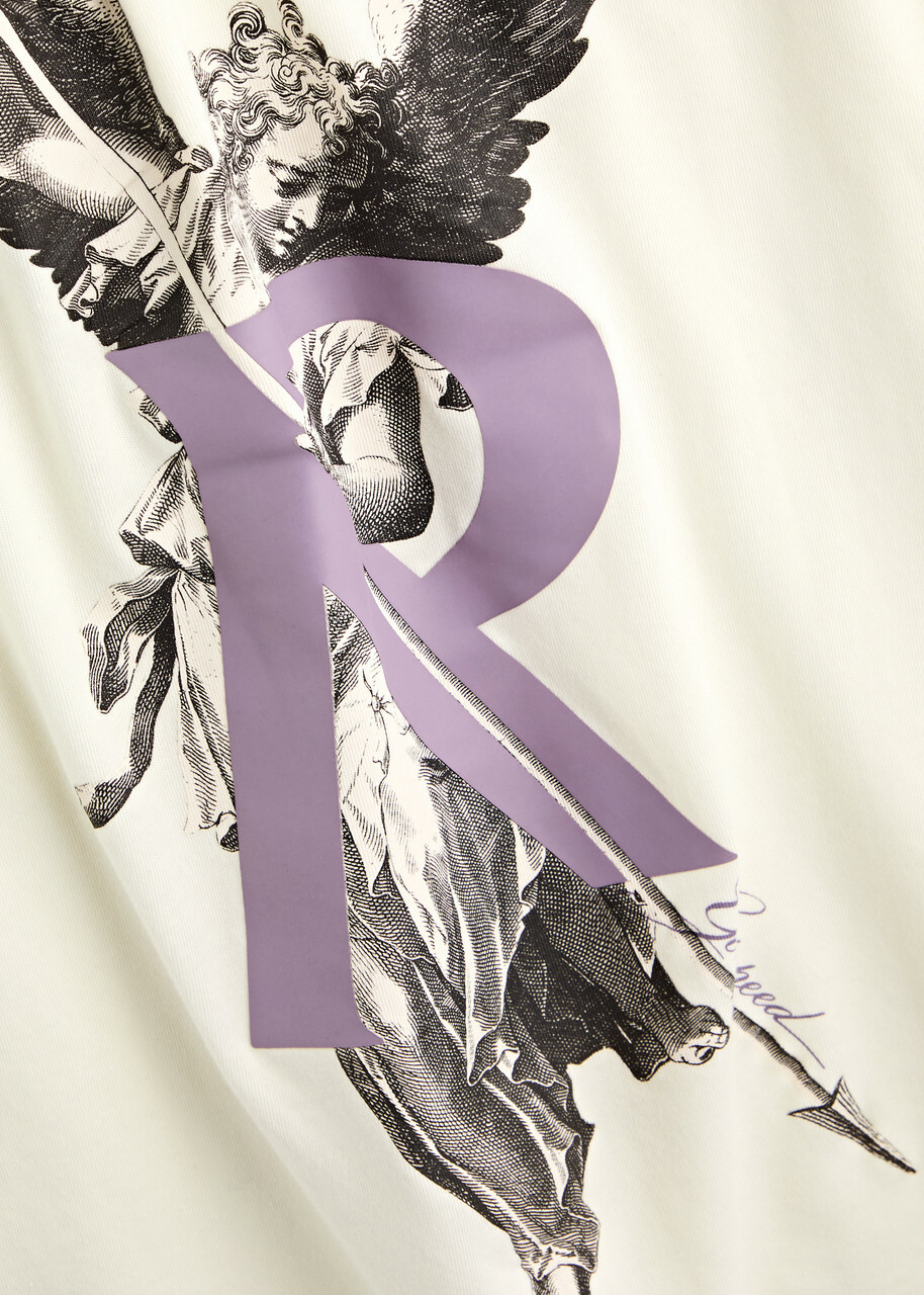 Represent Archangel Printed Cotton T-shirt White Represent
