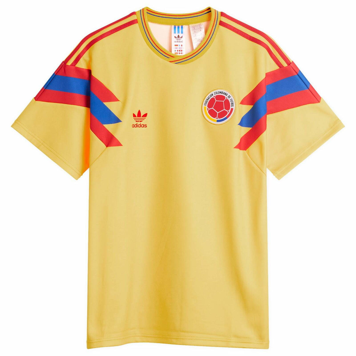 Adidas Men's Colombia 1990 Away Jersey Top in Bold Gold