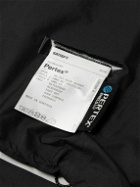 Satisfy - Pertex® 3L Fly Logo-Appliquéd Recycled-Ripstop Hooded Jacket - Black