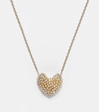 Sydney Evan Heart Large 14kt gold pendant necklace with diamonds