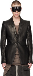 Rick Owens Black Fogpocket Leather Jacket