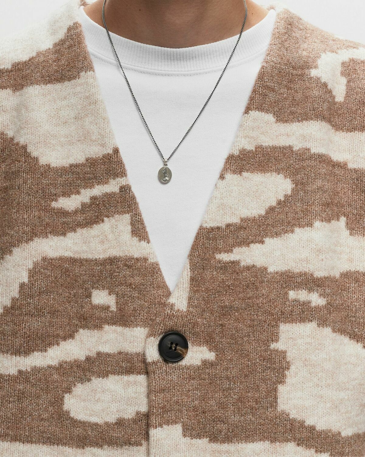 ølåf Wavy Drift Knitted Cardigan Brown/Beige Zippers & Cardigans