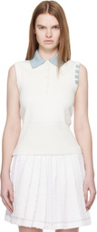 Thom Browne Off-White Milano Stitch Sleeveless Polo