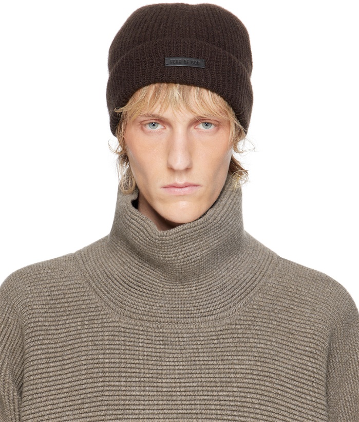 Photo: Fear of God Brown Cashmere Beanie