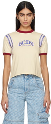 GCDS Off-White Embroidered T-Shirt