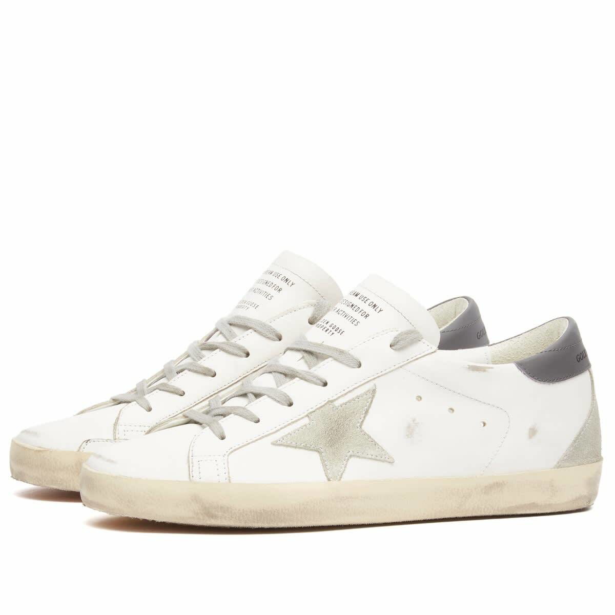 Golden Goose Women's Super Star in White/Ice/Dark Gray