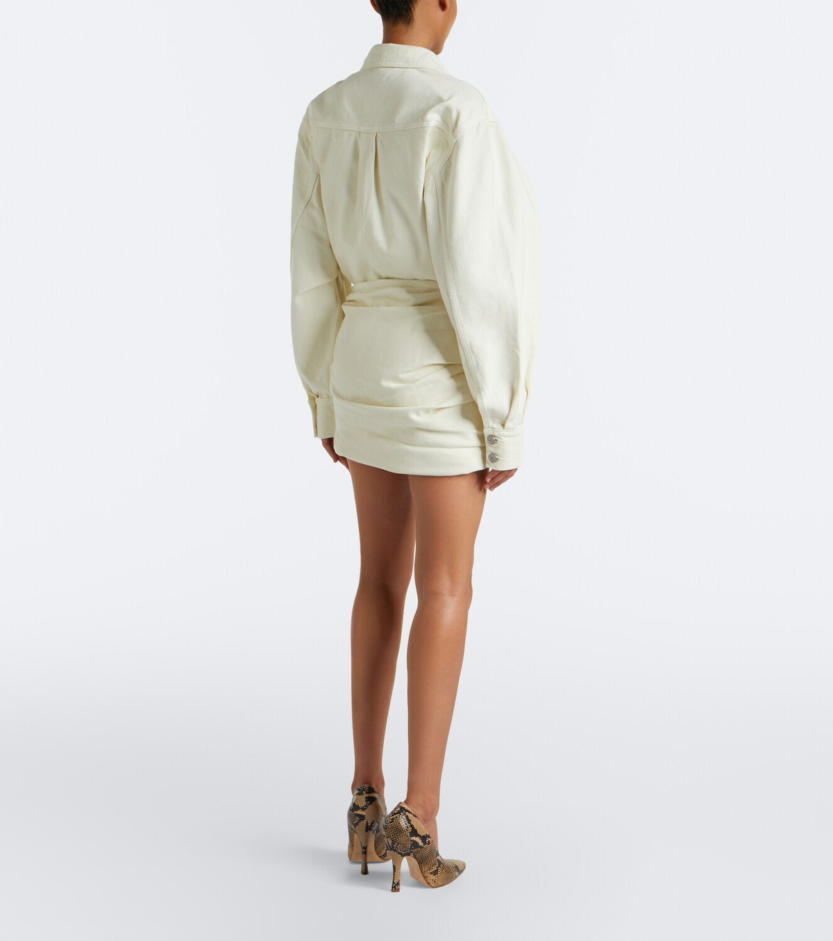 Magda Butrym Floral-appliqué cotton jersey miniskirt
