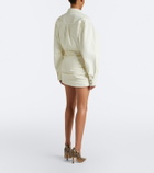 Magda Butrym Floral-appliqué cotton jersey miniskirt