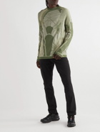 ROA - Jacquard-Knit Base Layer - Green