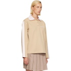 Casablanca Tan Punto Polo Collared Sweatshirt