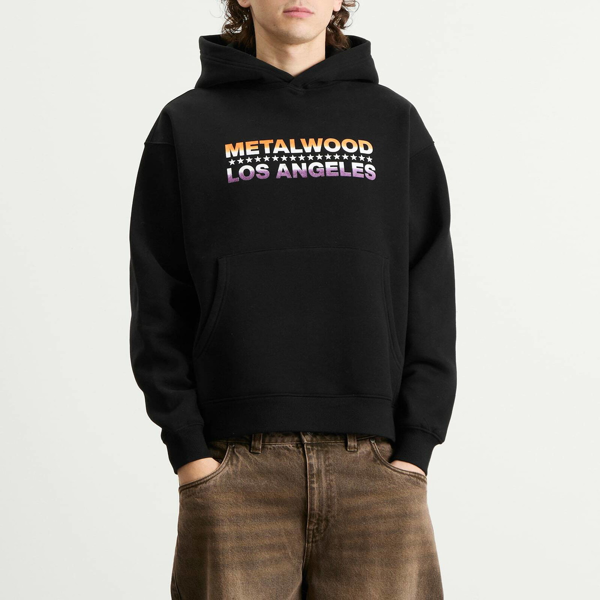 Metalwood Studio Men's Flyer Hoodie in Black