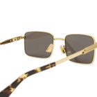 Bottega Veneta Eyewear Bottega Veneta BV1469S Sunglasses in Gold/Grey 