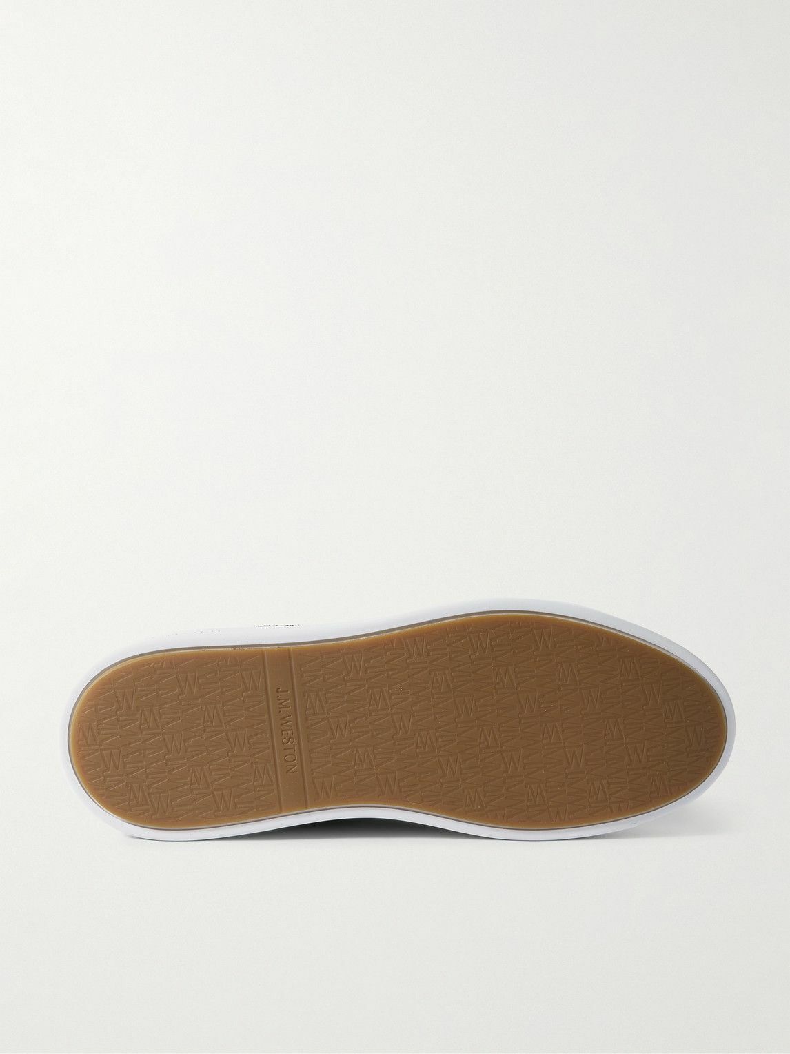 J.M. Weston - On Time Leather-Trimmed Suede Sneakers - Blue