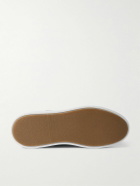 J.M. Weston - On Time Leather-Trimmed Suede Sneakers - Blue