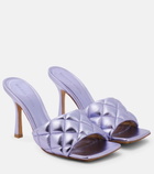 Bottega Veneta - Padded metallic leather mules