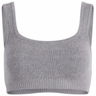 SKIMS Women's Textured Knit Bralette in Dark Heather Grey