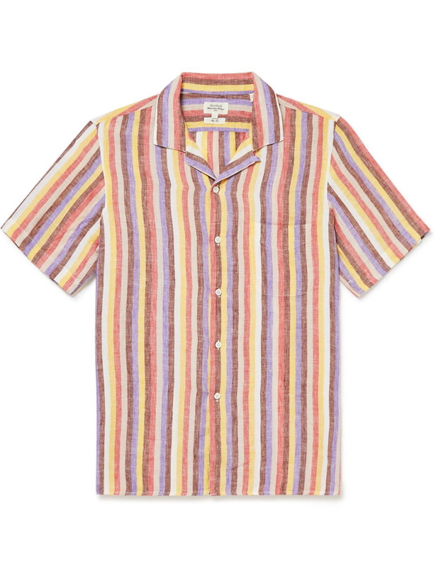 Photo: Hartford - Camp-Collar Striped Linen Shirt - Multi