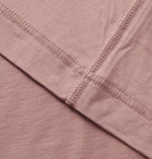 Camoshita - Cotton and Silk-Blend Jersey T-Shirt - Pink