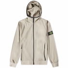 Stone Island Men's Light Soft Shell-R Hooded Jacket in Dove Grey