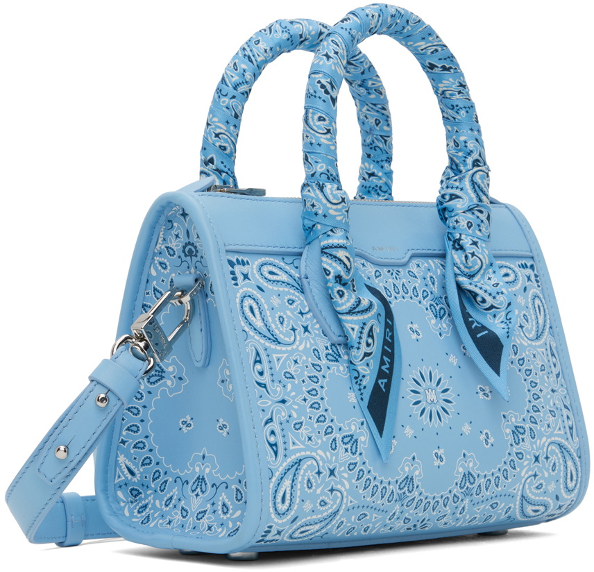【AMIRI】マイクロ Bandana Triangle デニム クロスボディバック AMIRI Women's Bandana Micro Triangle Bag in Pink Amiri