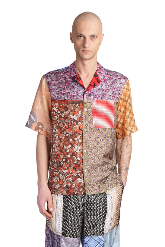 Photo: Marine Serre Shirt In Multicolor Silk